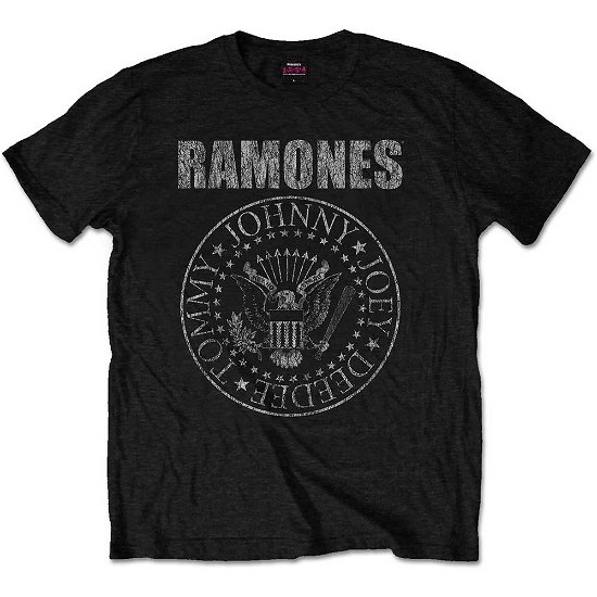 Ramones Unisex Tee: Distressed Presidential Seal - Ramones - Koopwaar - BRADO - 5023209046254 - 10 oktober 2008