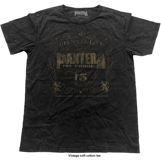 Pantera Unisex Vintage T-Shirt: 101% Proof - Pantera - Mercancía - Bravado - 5055979993254 - 