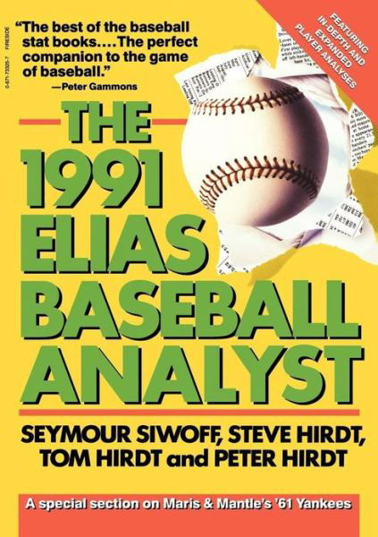 Elias Baseball Analyst, 1991 - Seymour Siwoff - Bøger - Touchstone - 9780671733254 - 15. april 1991