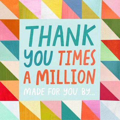 Thank You Times a Million - Gibbs Smith - Książki - Gibbs M. Smith Inc - 9781423654254 - 21 lipca 2020