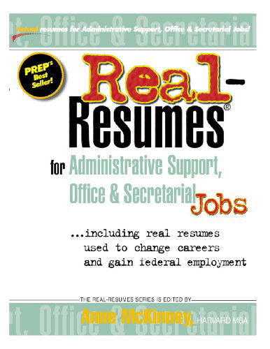 Cover for Anne Mckinney · Real-resumes for Administrative Support, Office &amp; Secretarial Jobs (Taschenbuch) (2012)