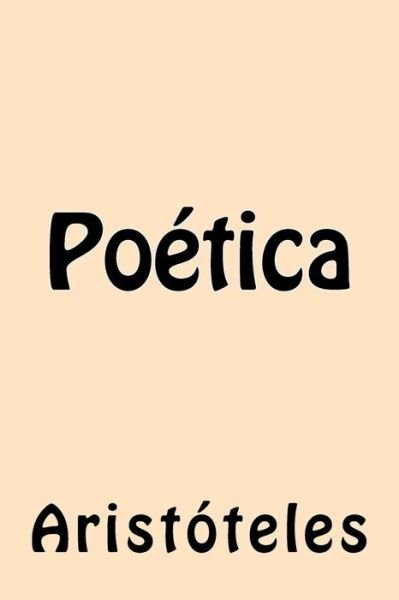 Cover for Aristóteles · Poética (Paperback Book) (2016)