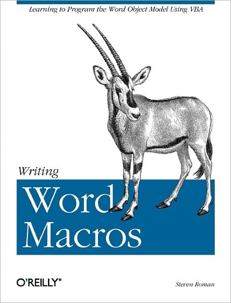 Cover for Steven Roman · Writing Word Macros (Pocketbok) (1999)