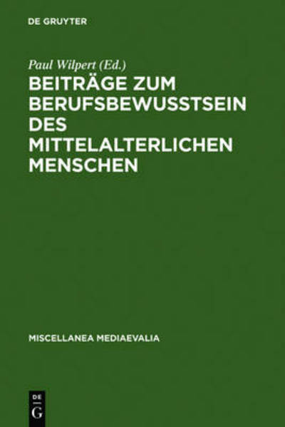 Cover for Paul Wilpert · Beiträge z.Berufsbewußts.d.mittelalt. (Book) (1964)