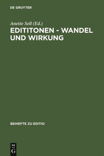 Cover for Annette Sell · Editionen - Wandel und Wirkung (Book) (2007)