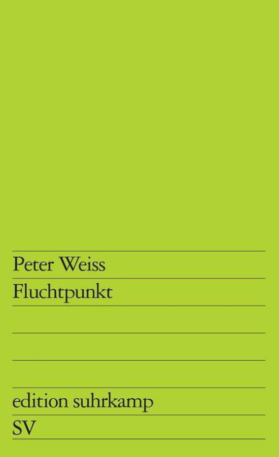Cover for Peter Weiss · Edit.Suhrk.0125 Weiss.Fluchtpunkt (Book)