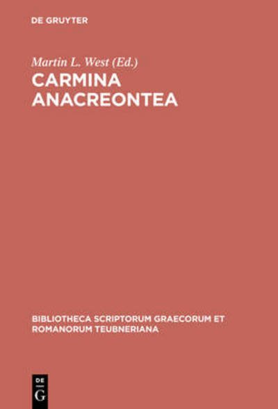 Carmina Anacreontea - Anacreon - Boeken - K.G. SAUR VERLAG - 9783598710254 - 1993