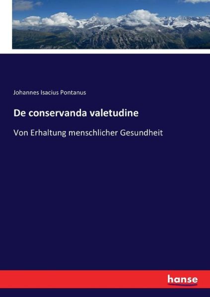 Cover for Pontanus · De conservanda valetudine (Book) (2017)