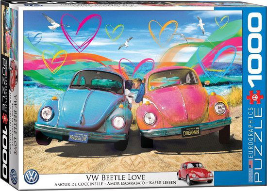 VW Beetle Love - Puslespil Beetle Love - Juego de mesa -  - 0628136655255 - 6 de marzo de 2020