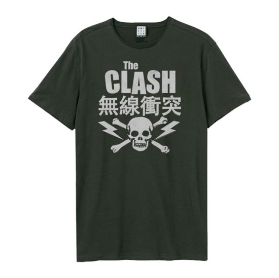 Clash Bolt Amplified Small Vintage Charcoal T Shirt - The Clash - Marchandise - AMPLIFIED - 5054488068255 - 