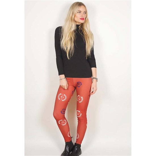 Cover for Avenged Sevenfold · Avenged Sevenfold Ladies Fashion Leggings: Death Bat (Small to Medium) (TØJ) [Red,White,Blue - Ladies edition]