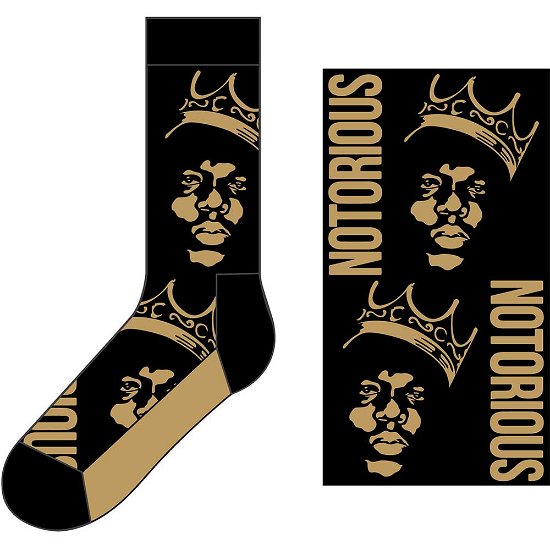 Cover for Biggie Smalls · Biggie Smalls Unisex Ankle Socks: Gold Crown (UK Size 7 - 11) (Bekleidung) [size M]