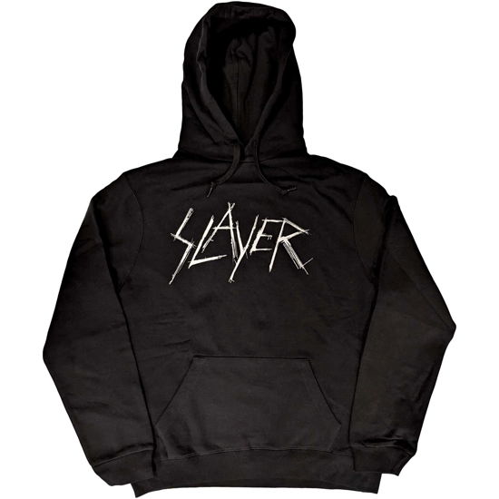 Slayer Unisex Pullover Hoodie: Scratchy Logo - Slayer - Merchandise -  - 5056561060255 - 