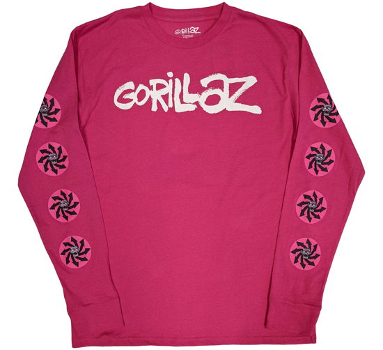 Cover for Gorillaz · Gorillaz Unisex Long Sleeve T-Shirt: Repeat Pazuzu (Sleeve Print) (TØJ) [size S]