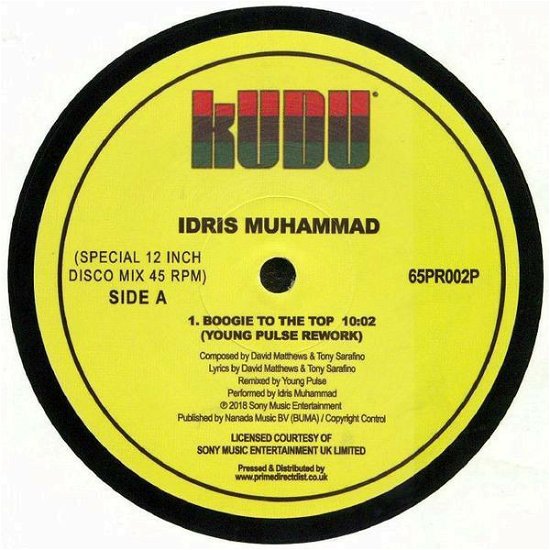 Boogie To The Top / Young Pulse Rework - Idris Muhammad - Muziek - KUDU - 5060202593255 - 6 juli 2018