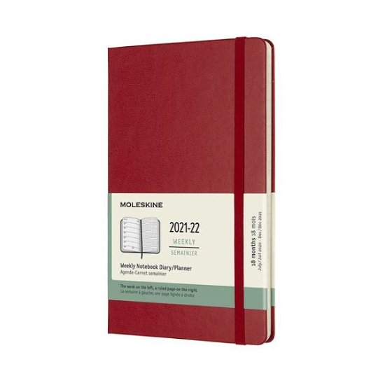 Moleskine 2022 18-Month Weekly Large Hardcover Notebook: Scarlet Red - Moleskine - Books - MOLESKINE - 8056420856255 - March 18, 2021