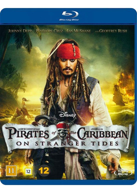 Cover for Pirates of the Caribbean 4 · Pirates of the Caribbean 4: I Ukendt Farvand (Blu-ray) (2011)