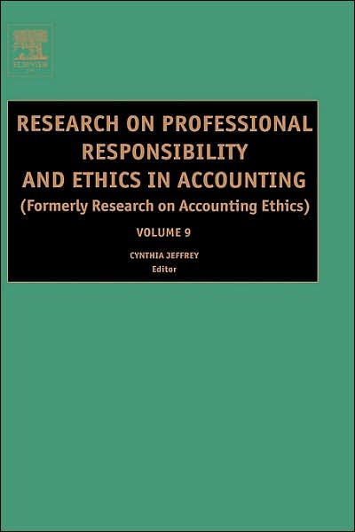 Cover for Jeffrey · Research on Professional Responsibility and Ethics in Accounting - Research on Professional Responsibility and Ethics in Accounting (Gebundenes Buch) (2004)