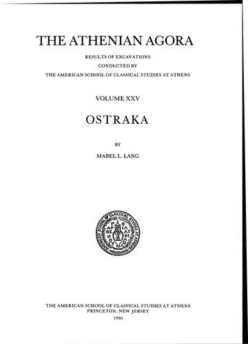 Ostraka - Athenian Agora - Mabel Lang - Kirjat - American School of Classical Studies at  - 9780876612255 - lauantai 1. joulukuuta 1990