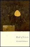 Cover for Elizabeth Robinson · Bed of lists (Book) (1991)