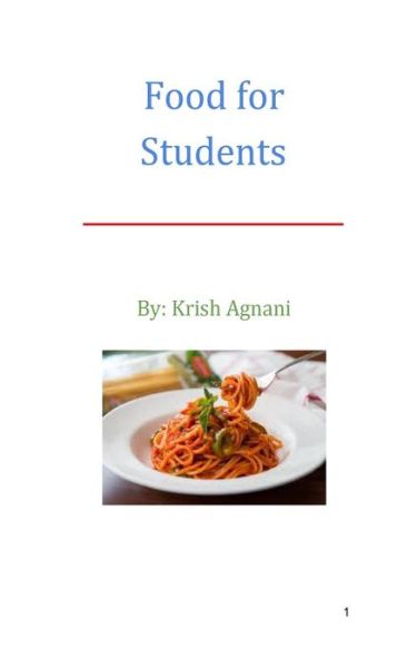 Cover for Krish Agnani · Food for students (Paperback Book) (2025)