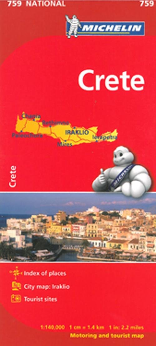 Crete - Michelin National Map 759 - Crete - Jogo - Michelin Editions des Voyages - 9782067173255 - 2 de abril de 2012