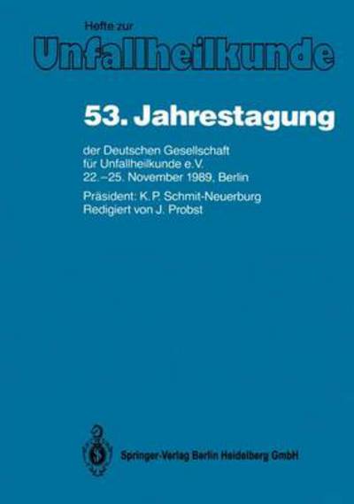 Cover for J Probst · 53 Jahrestagung: Papers and Abstracts (N/A) (1990)
