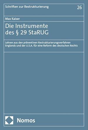 Cover for Max Kaiser · Die Instrumente des 29 StaRUG (Book) (2024)