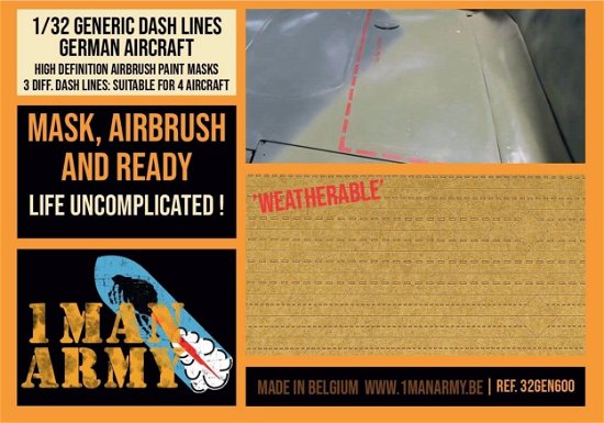 Cover for 1ManArmy · 1/32 German Aircraft Dashed Lines Set (Leksaker)