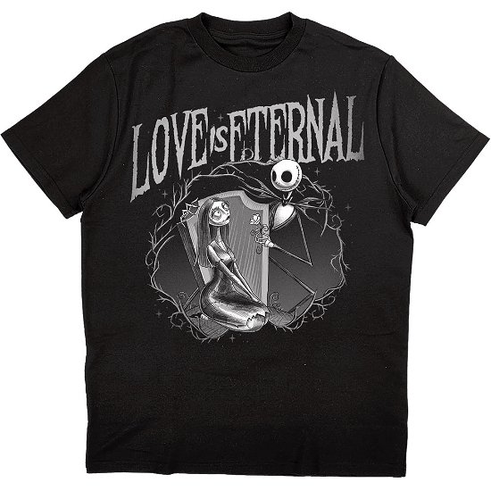 The Nightmare Before Christmas Unisex T-Shirt: Jack & Sally Love Is Eternal - Nightmare Before Christmas - The - Koopwaar -  - 5056368675256 - 