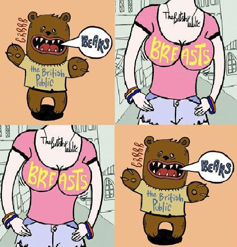 Cover for The British Public · Bears / Breasts (LP) [Limited edition] (2010)