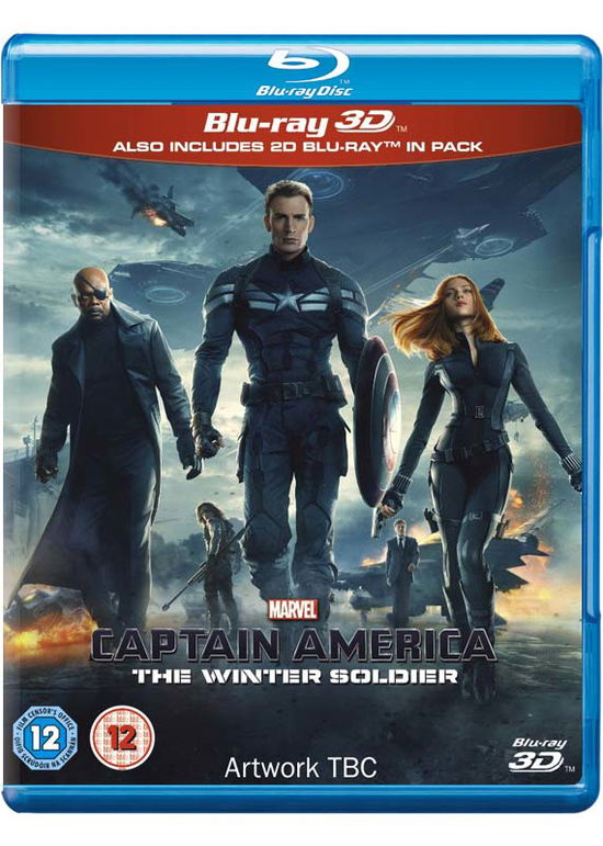 Cover for Captain America - The Winter Soldier (Blu-ray 3D) · Captain America 2 - The Winter Soldier 3D + 2D (Blu-Ray) (2014)