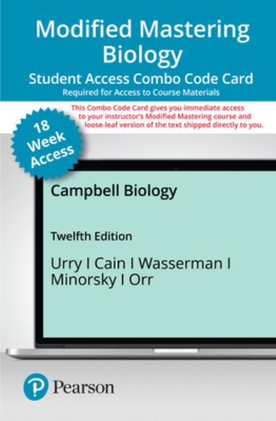 Cover for Lisa A. Urry · Modified Mastering Biology with Pearson eText -- Combo Acces Card -- for Campbell Biology (MISC) (2020)