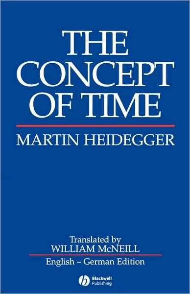 Cover for Martin Heidegger · The Concept of Time (Paperback Book) (1991)