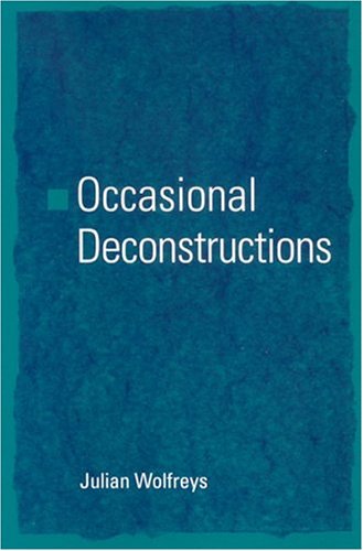 Cover for Julian Wolfreys · Occasional Deconstructions (Hardcover Book) (2004)