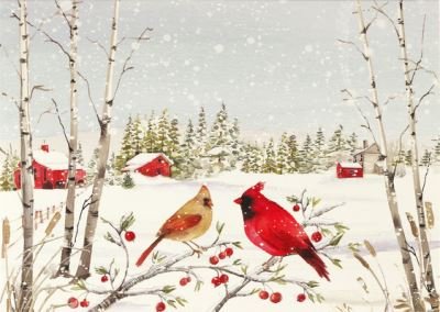 Cardinals in Winter Deluxe Boxed Holiday Cards - Peter Pauper Press Inc. - Brettspill - Peter Pauper Press Inc. - 9781441339256 - 2022