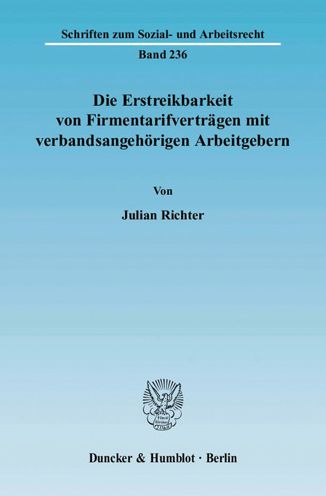 Cover for J. Richter · Erstreikbarkeit.Firmentarif. (Book) (2005)