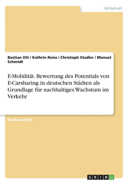 Cover for Ott · E-Mobilität. Bewertung des Potentia (Book)