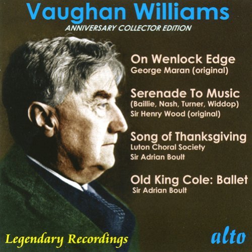 Vaughan Williams Anniversary Collection (Wenlock Edge Etc) - Maran. Boult Etc - Musiikki - ALTO CLASSICS - 0894640001257 - maanantai 7. tammikuuta 2008