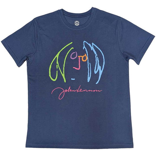 John Lennon Unisex T-Shirt: Self Portrait Full Colour - John Lennon - Produtos -  - 5056737216257 - 