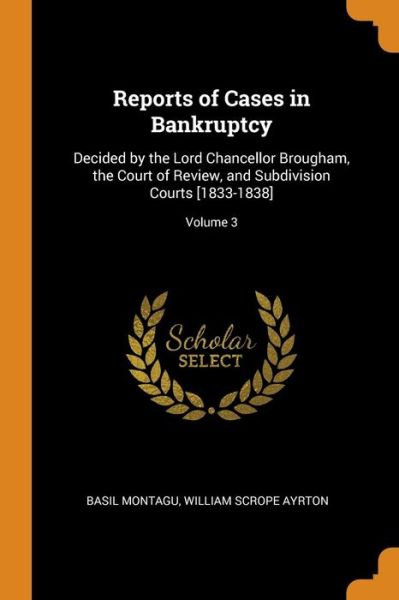 Cover for Basil Montagu · Reports of Cases in Bankruptcy (Paperback Book) (2018)