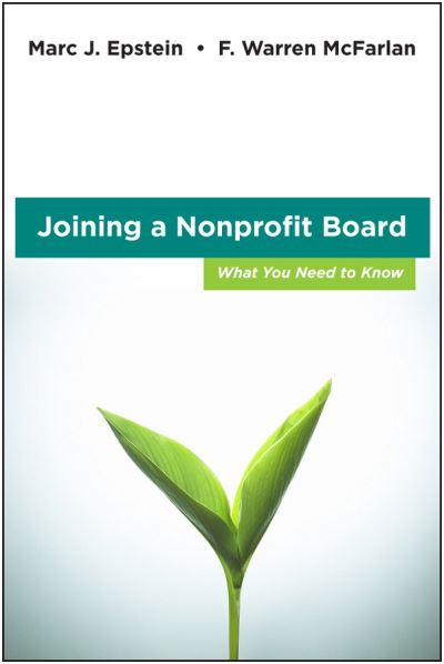 Cover for Marc J. Epstein · Joining a Nonprofit Board: What You Need to Know (Hardcover Book) (2011)