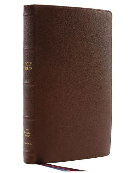 Cover for Thomas Thomas Nelson · Nkjv, Thinline Reference Bible, Large Print, Premium Goatskin Leather, Brown, Premier Collection, Comfort Print (Book) (2019)