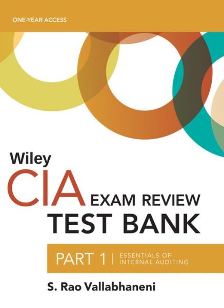 Cover for S. Rao Vallabhaneni · Wiley CIAexcel Test Bank 2019: Part 1, Essentials of Internal Auditing (2-year access) (Paperback Bog) (2018)