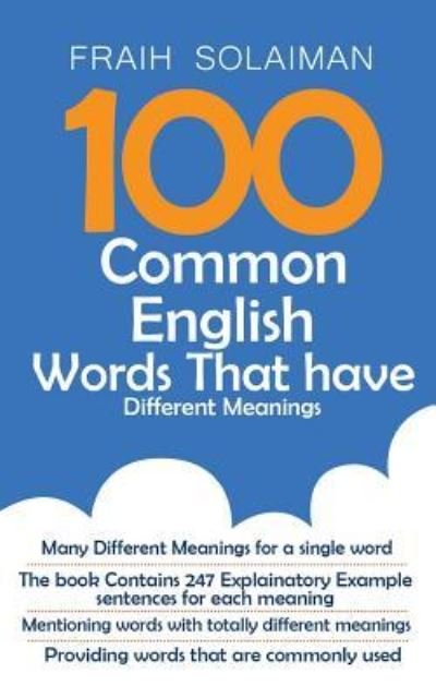 Cover for Fraih Solaiman · 100 Common English Words That Have Different Meanings (Paperback Book) (2015)