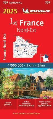 Cover for Michelin · Northeastern France 2025 - Michelin National Map 707: Map (Landkart) (2024)