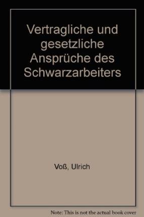 Cover for Voß · Vertragliche und gesetzliche Ansprü (Bok) (1994)