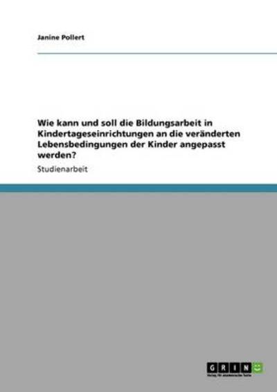Cover for Pollert · Kindertageseinrichtungen. Anpas (Book) [German edition] (2008)
