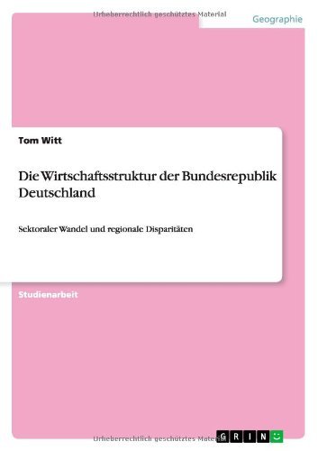 Cover for Witt · Die Wirtschaftsstruktur der Bundes (Book) [German edition] (2011)