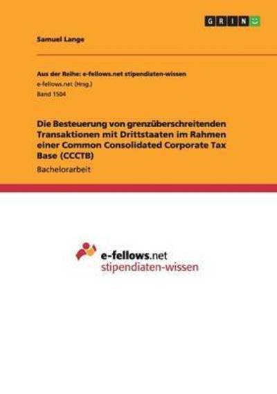Cover for Lange · Die Besteuerung von grenzüberschr (Book) (2015)